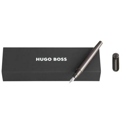 Hugo Boss Füllfederhalter Double B Saffiano Black