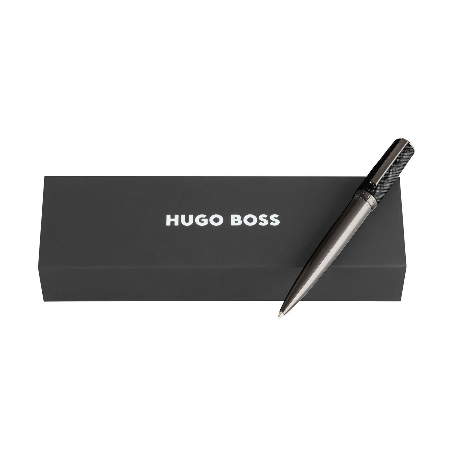 Hugo Boss Kugelschreiber Double B Saffiano Black