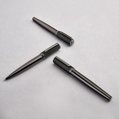 Hugo Boss Kugelschreiber Double B Saffiano Black