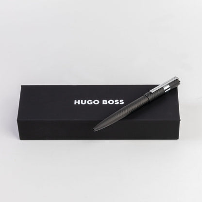 Hugo Boss Kugelschreiber Gear Pinstripe Black / Chrome