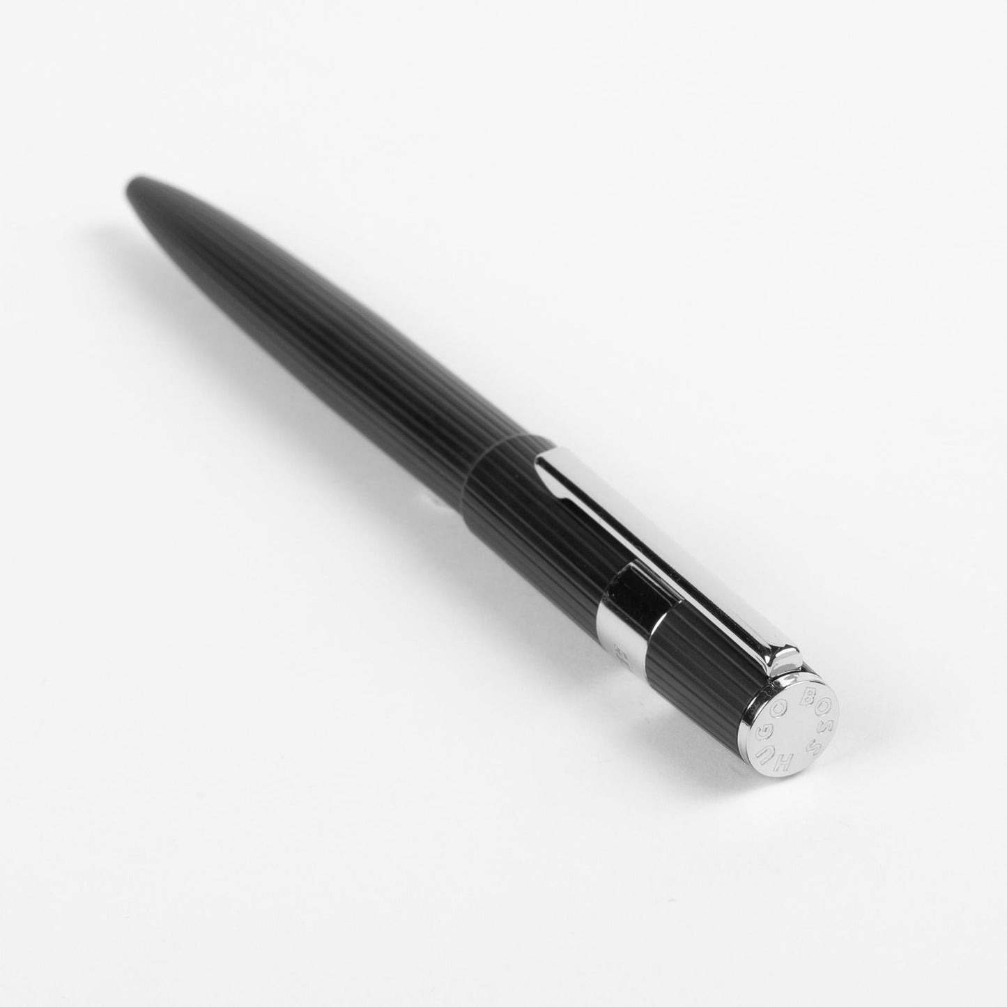 Hugo Boss Kugelschreiber Gear Pinstripe Black / Chrome