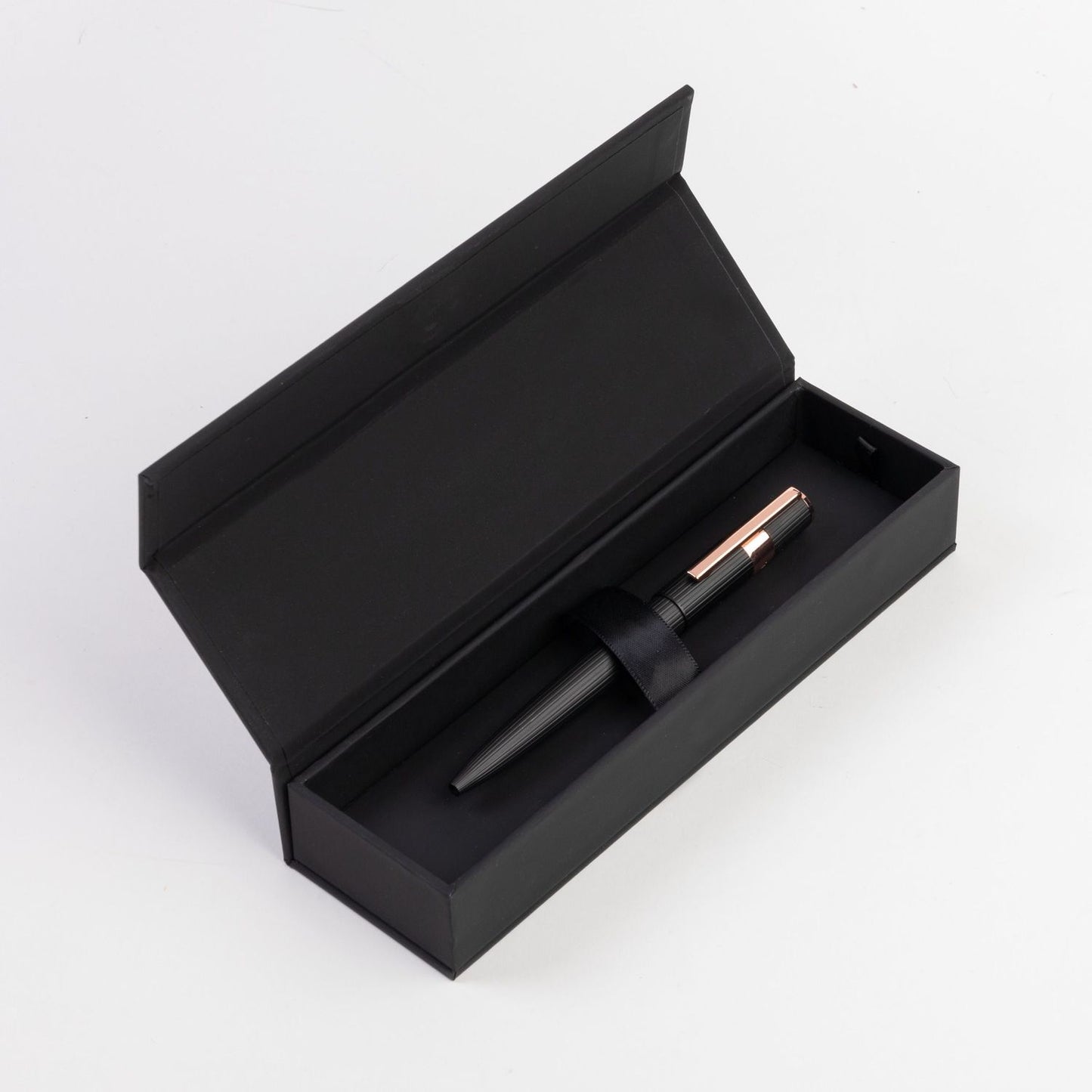 Hugo Boss Kugelschreiber Gear Pinstripe Black / Rosegold