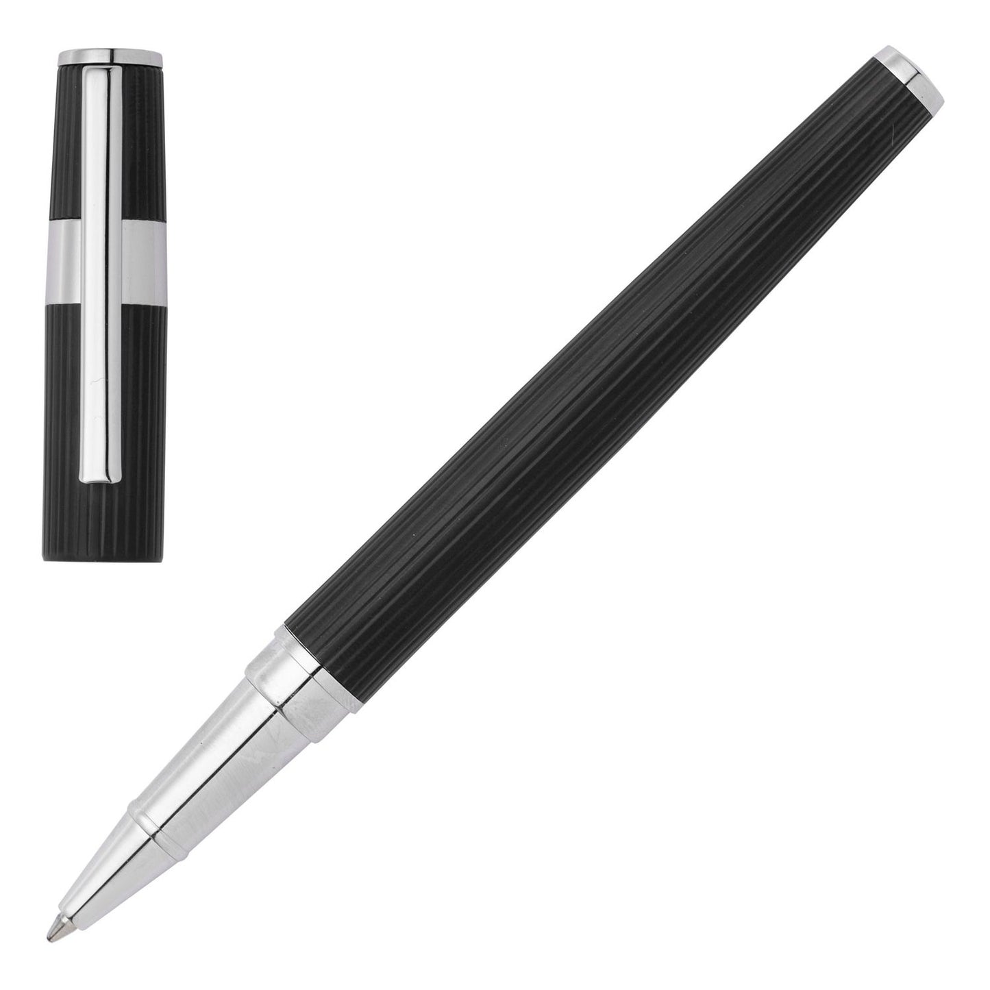 Hugo Boss Tintenroller Gear Pinstripe Black / Chrome