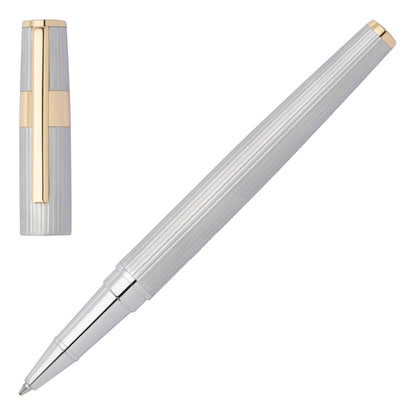 Hugo Boss Tintenroller Gear Pinstripe Silver / Gold