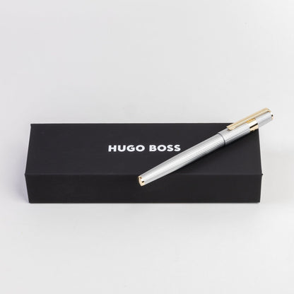 Hugo Boss Tintenroller Gear Pinstripe Silver / Gold
