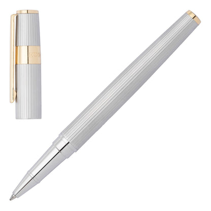 Hugo Boss Tintenroller Gear Pinstripe Silver / Gold