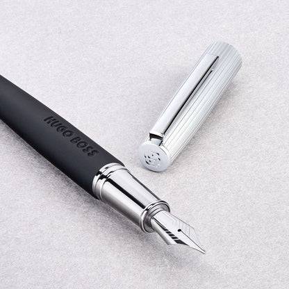 Hugo Boss Füllfederhalter Illusion Arcade Black & Chrome