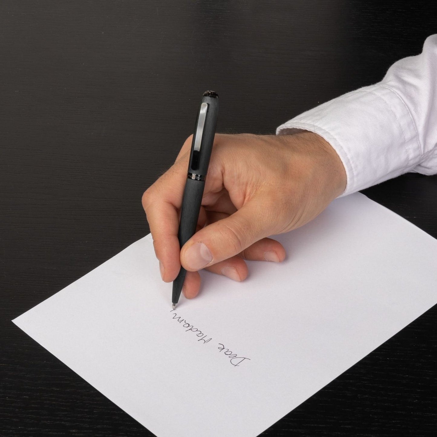 Hugo Boss Kugelschreiber Contour Brushed Black