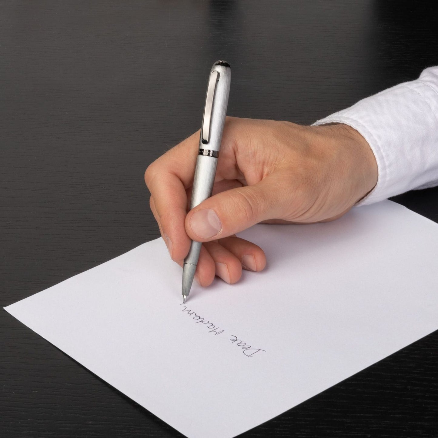 Hugo Boss Kugelschreiber Contour Brushed Chrome