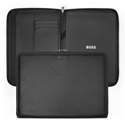 Hugo Boss Konferenzmappe A4 Monogram mit Reißverschluss Black