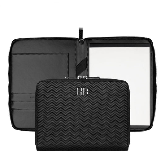 Hugo Boss A5 Konferenzmappe Herringbone Black