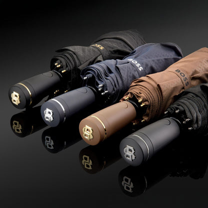 Hugo Boss Regenschirm Double B Black & Gun
