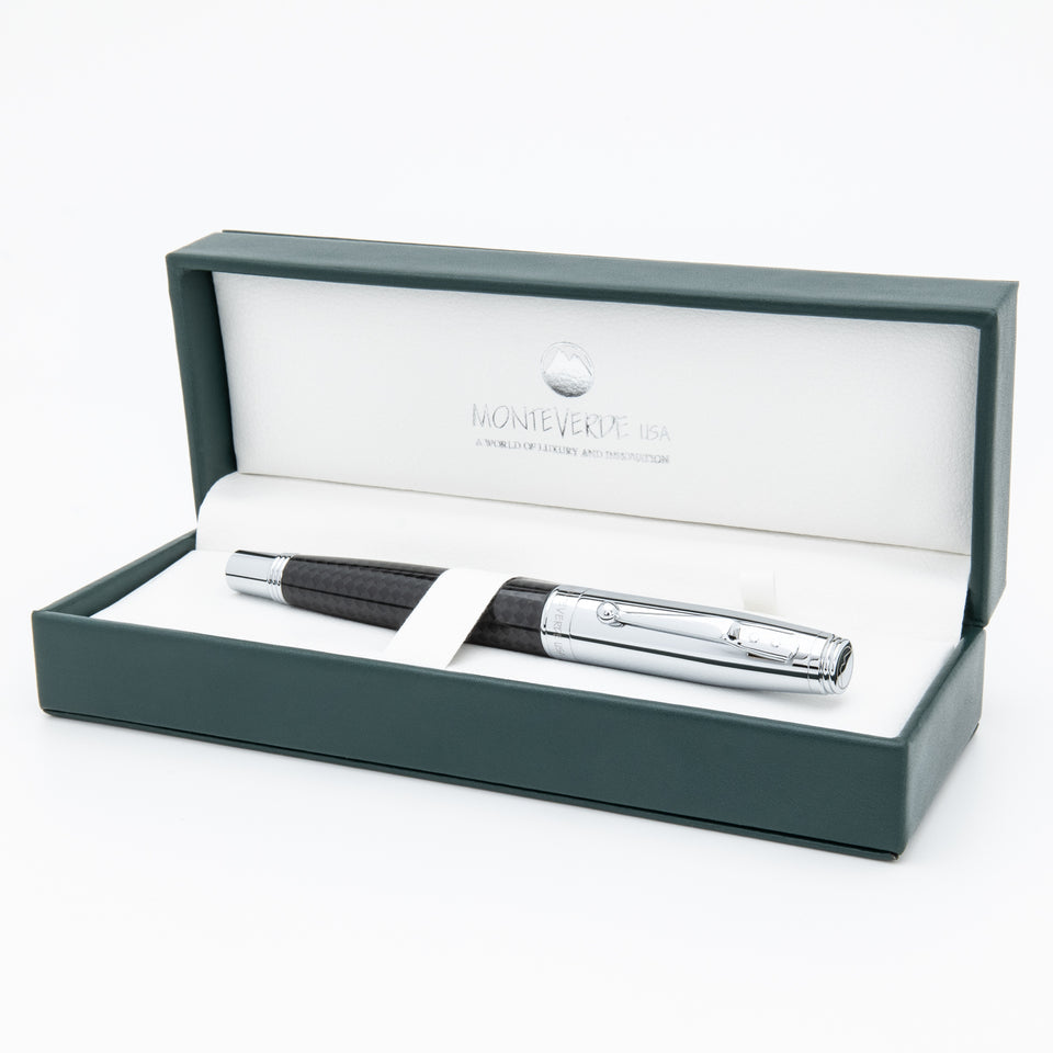 Monteverde Füllfederhalter INVINCIA Chrome Carbon Fiber