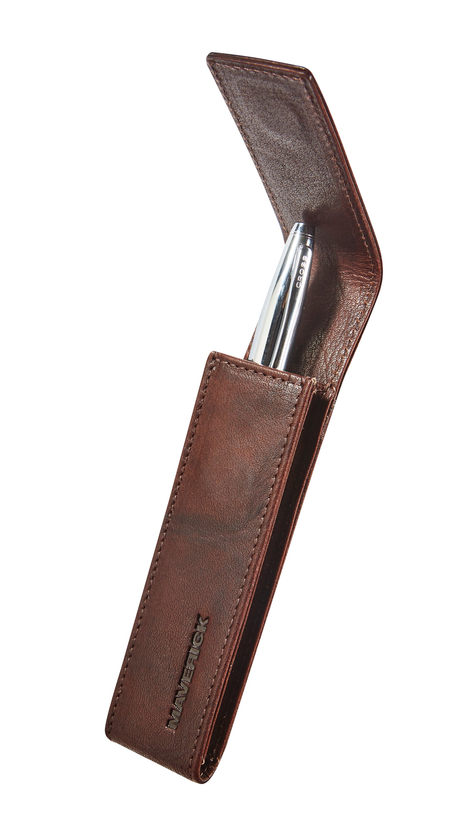 Maverick Stifte-Etui ROUGH GEAR Braun für 1 Stift | Echtes Leder