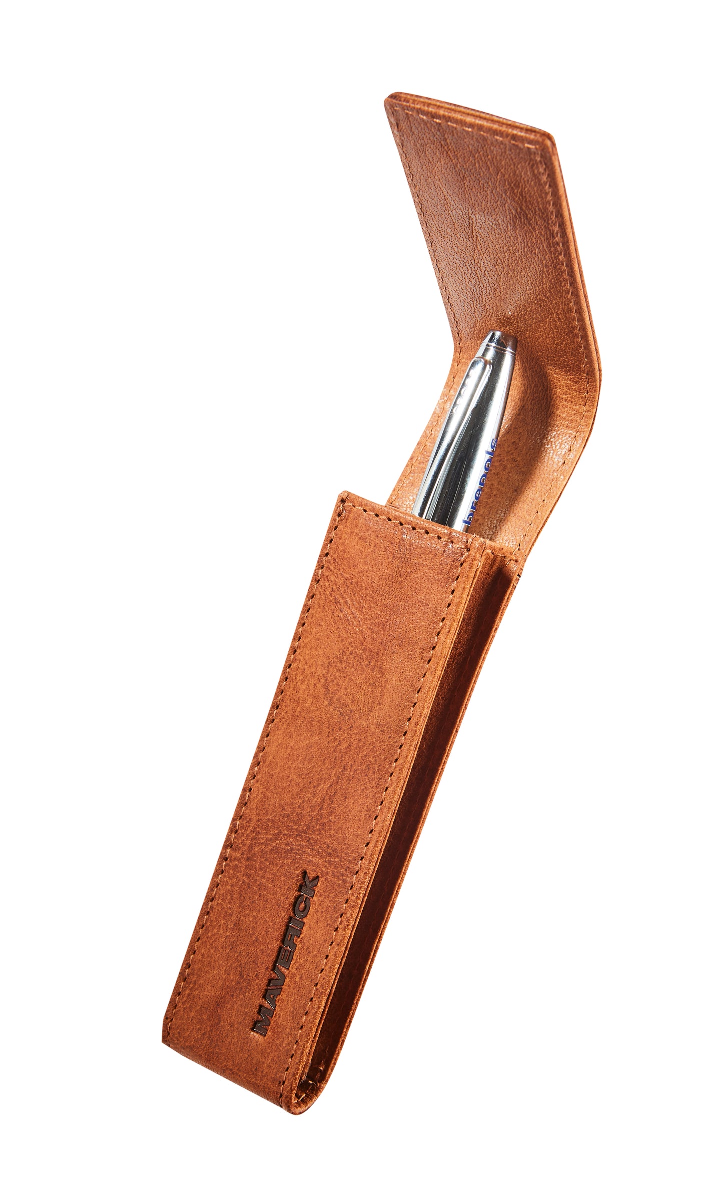 Maverick Stifte-Etui ROUGH GEAR Cognac für 1 Stift | Echtes Leder