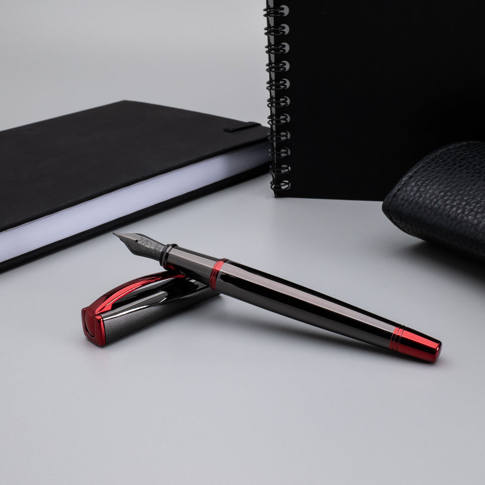 Monteverde Füllfederhalter IMPRESSA Gun Metal / Red