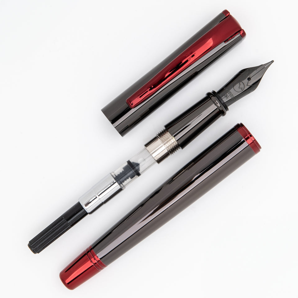 Monteverde Füllfederhalter IMPRESSA Gun Metal / Red