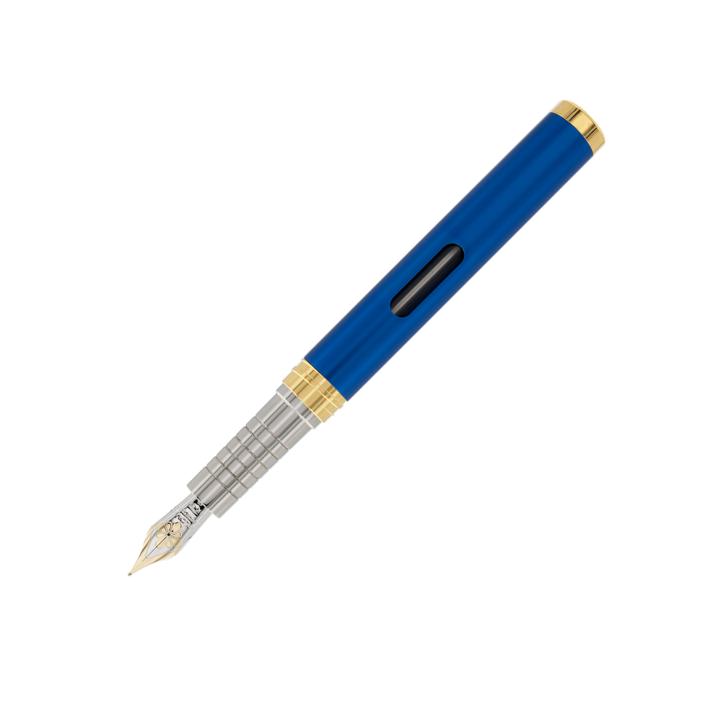 Diplomat Füllfederhalter NEXUS mit Tintenglas Blau/Gold 14k