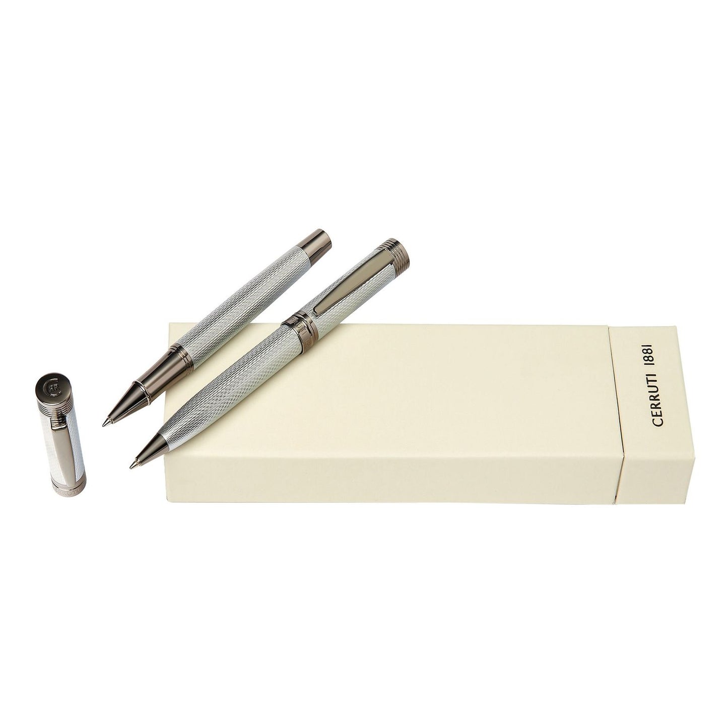 Cerruti 1881 Set Zoom Diamon Chrome (kugelschreiber & tintenroller)