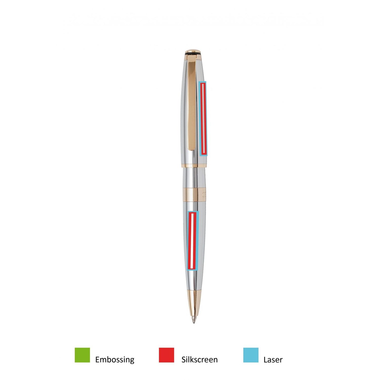 Cerruti 1881 Kugelschreiber Bicolore Chrome