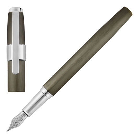 Cerruti 1881 Füllfederhalter Block Brushed Gun