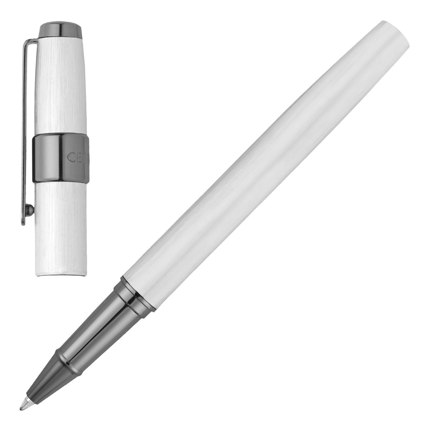 Cerruti 1881 Tintenroller Block Brushed Chrome