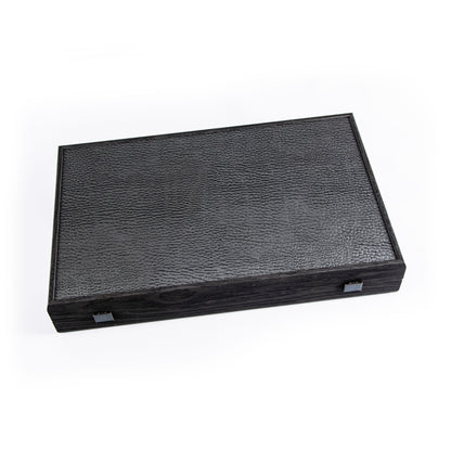 Manopoulos Backgammon BDE1ABL – klassisches schwarzes Design, Gesamtansicht