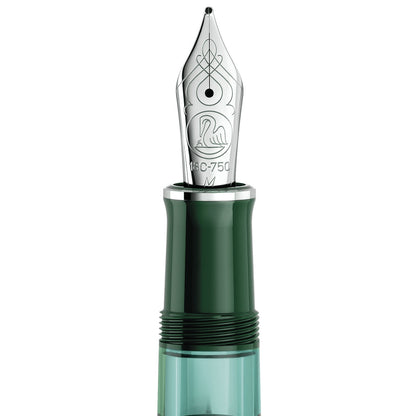 Pelikan Souverän M815 Metal Striped Green – 18-Karat-Goldfeder