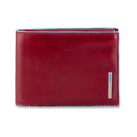 Piquadro Geldbörse PU1392B2R Blue Square Red | Echtes Leder