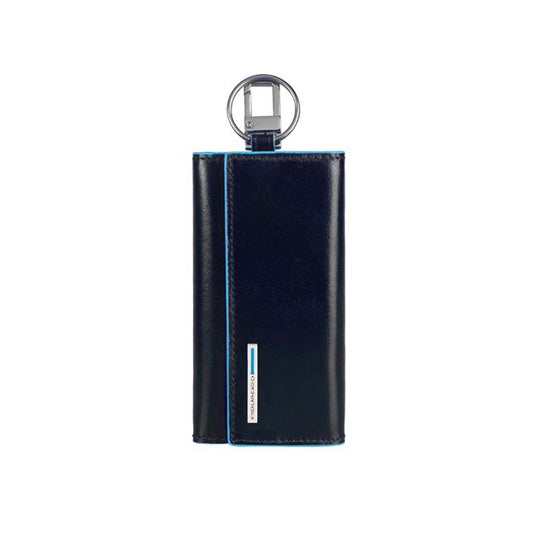 Piquadro Schlüsselmappe PC1397B2 Blue Square Night Blue | Echtes Leder