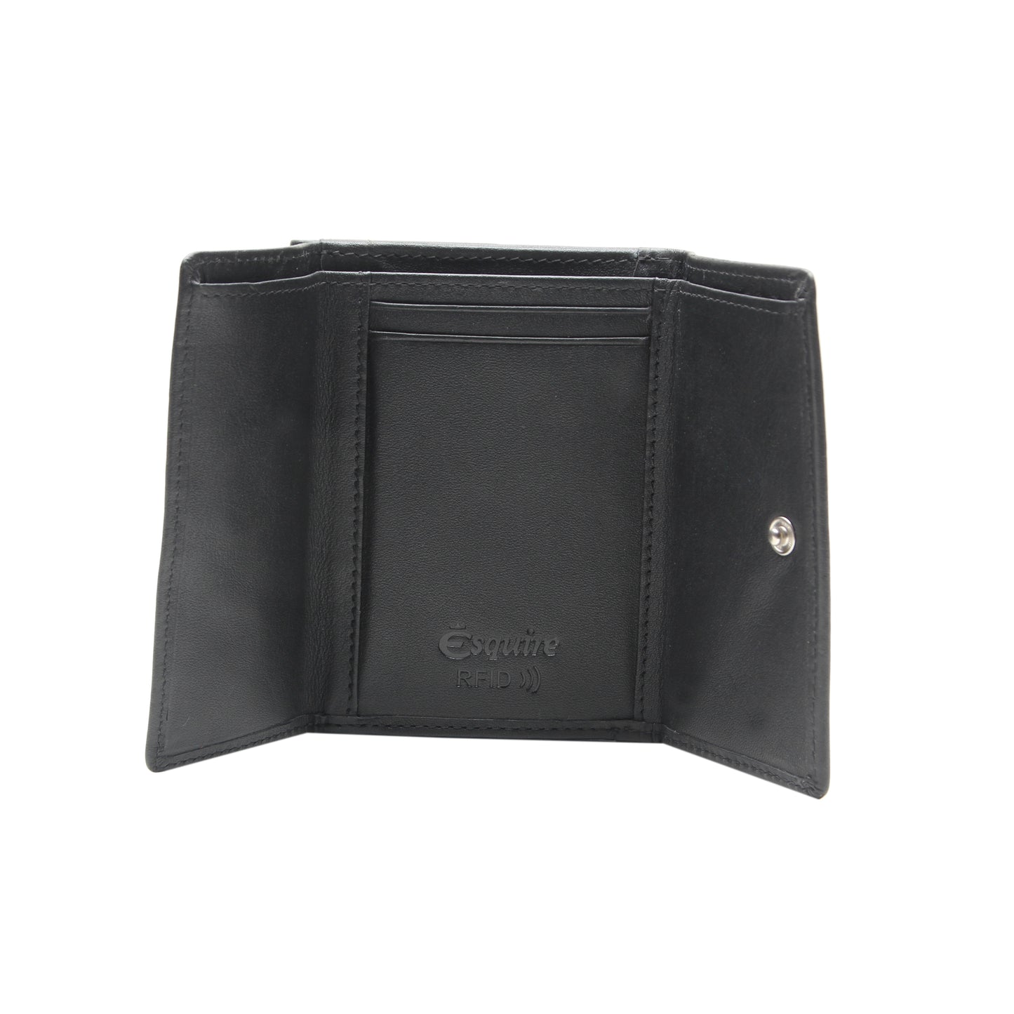 Esquire Geldbörse LOGO 0018 10 Schwarz | Echtes Leder