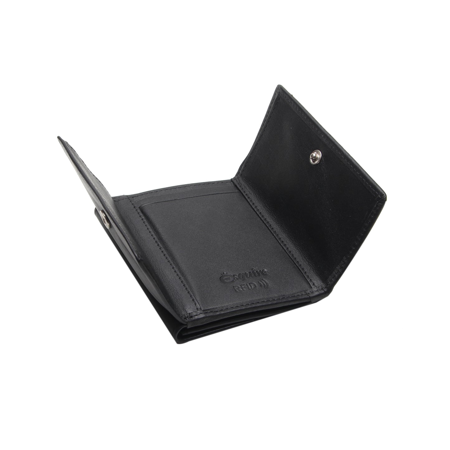 Esquire Geldbörse LOGO 0018 10 Schwarz | Echtes Leder
