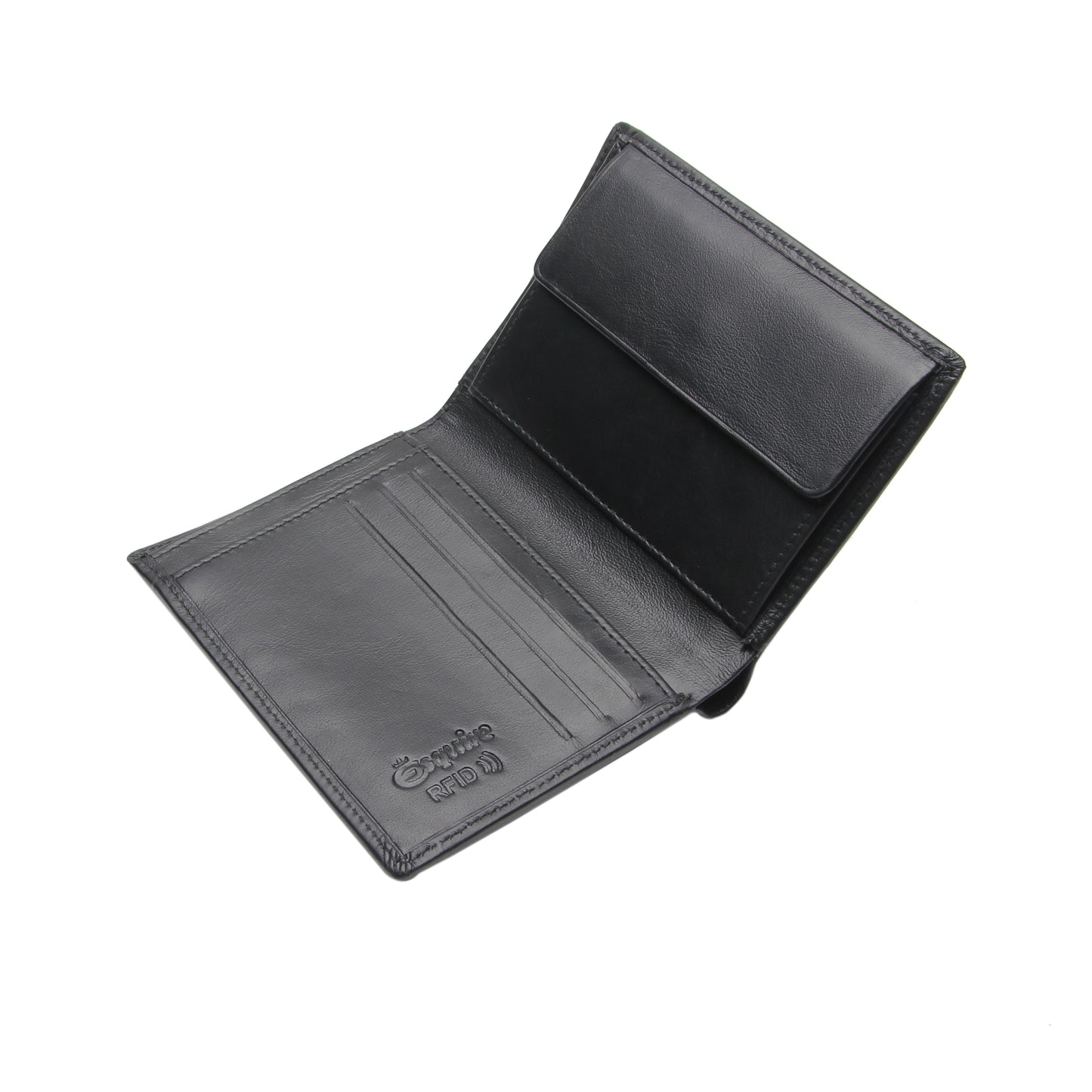Esquire Geldbörse SLIM 0457 11 Schwarz | Echtes Leder