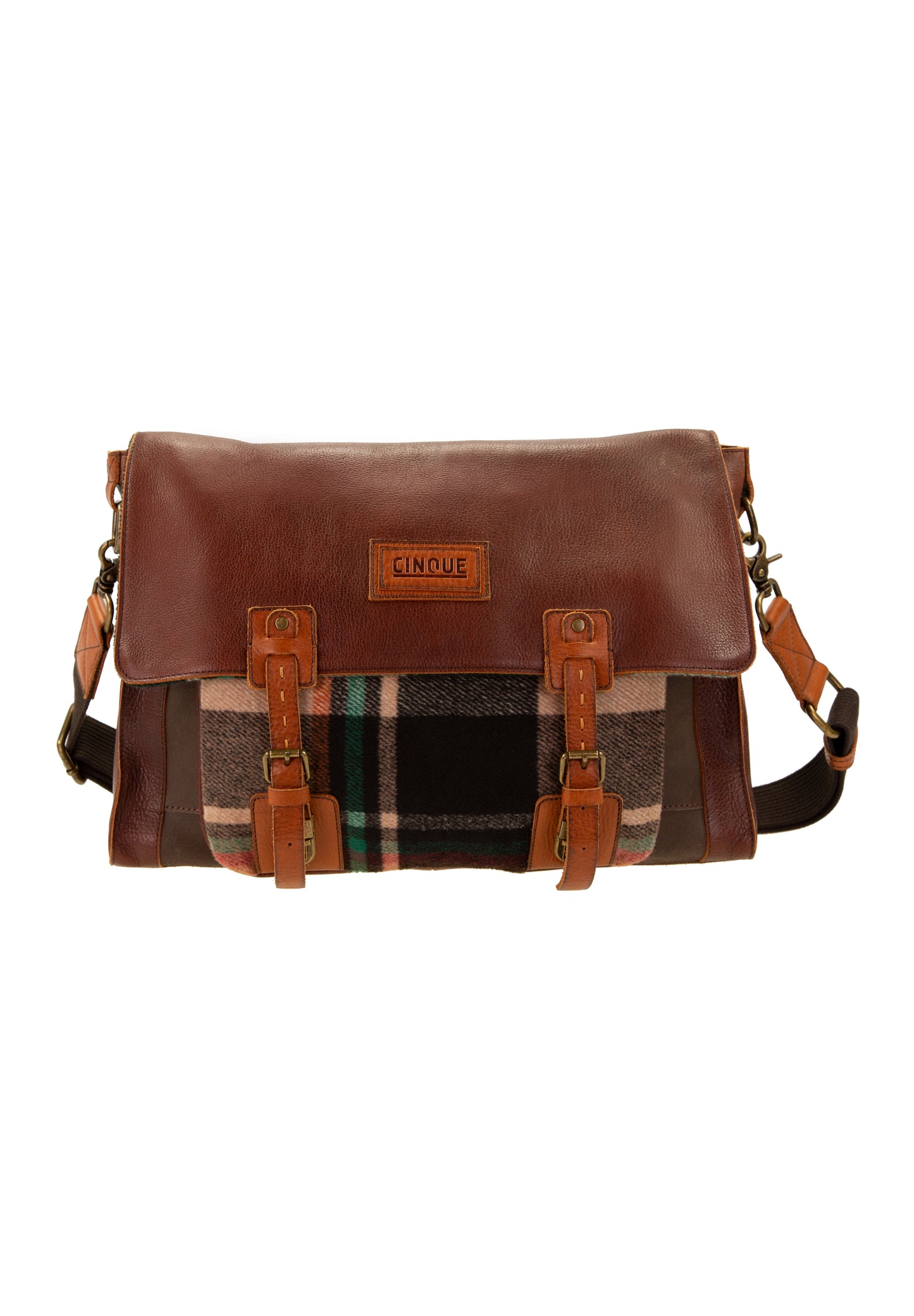 Cinque Umhängetasche SALVATORE Cognac | Echtes Leder