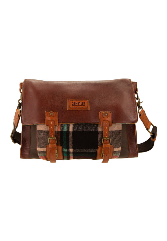 Cinque Umhängetasche SALVATORE Cognac | Echtes Leder