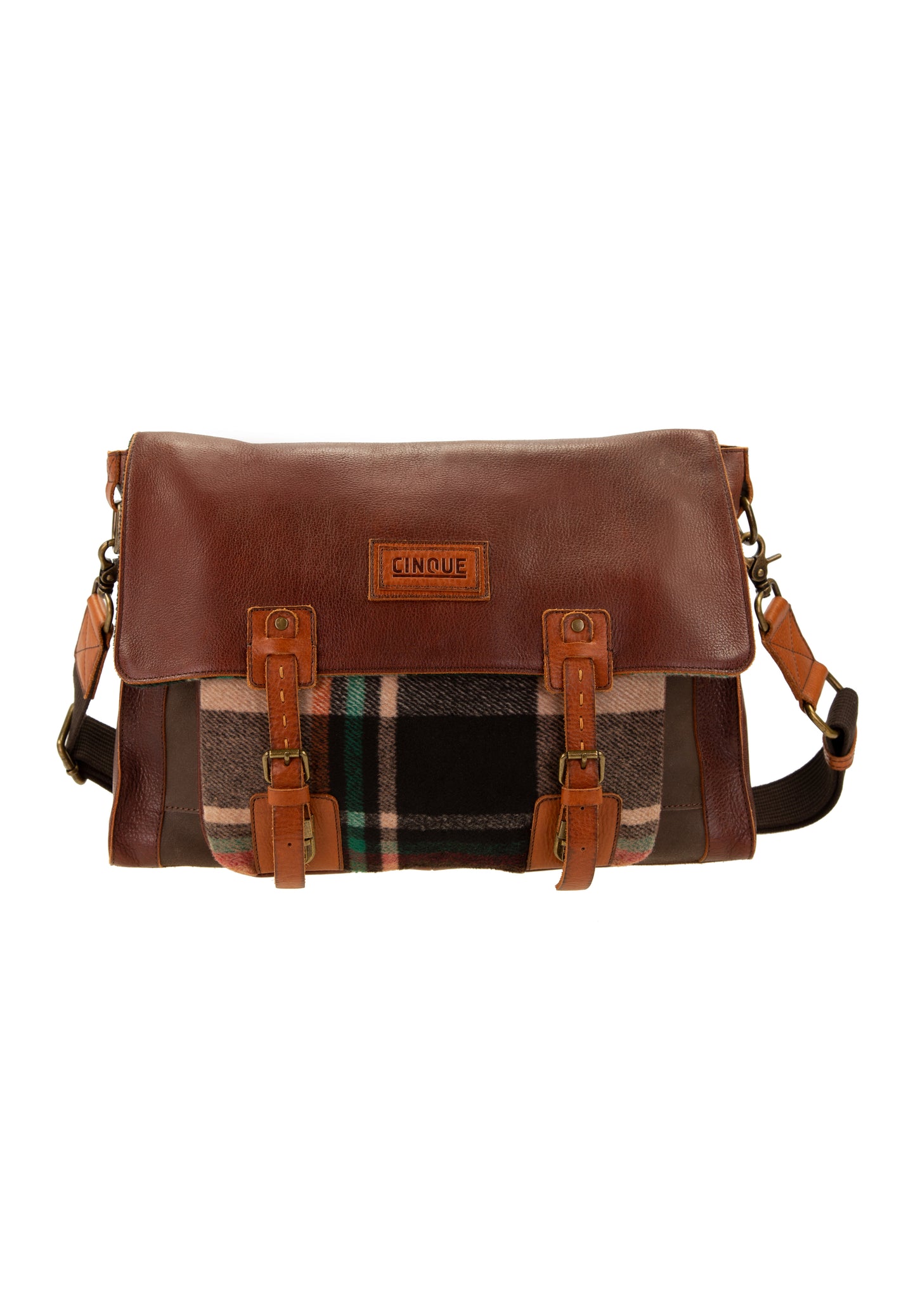 Cinque Umhängetasche SALVATORE Cognac | Echtes Leder