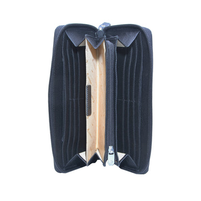 Esquire Damenbörse PRIMAVERA Schwarz Lang 19610500 | Echtes Leder