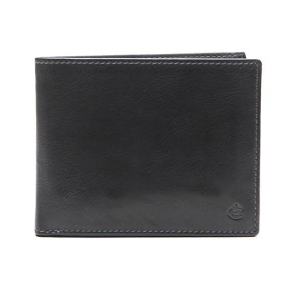 Esquire Geldbörse DALLAS 12 cm Schwarz | Echtes Leder
