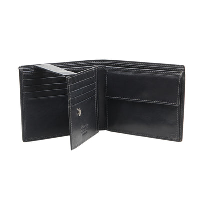 Esquire Geldbörse DALLAS 12 cm Schwarz | Echtes Leder