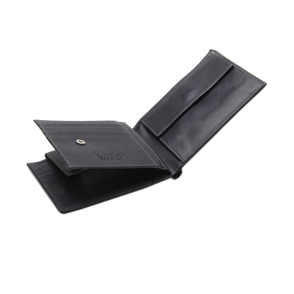 Esquire Geldbörse DALLAS 12 cm Schwarz | Echtes Leder
