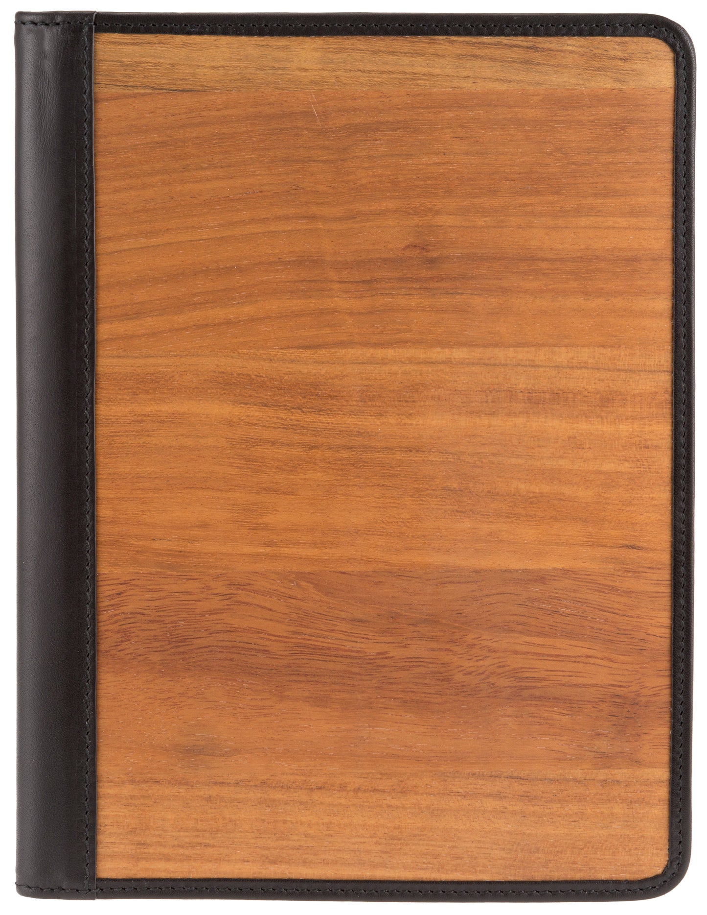 Sebastian Sturm Schreibmappe SAM A5 | Echtes Holz Amazaque und schwarzes Leder