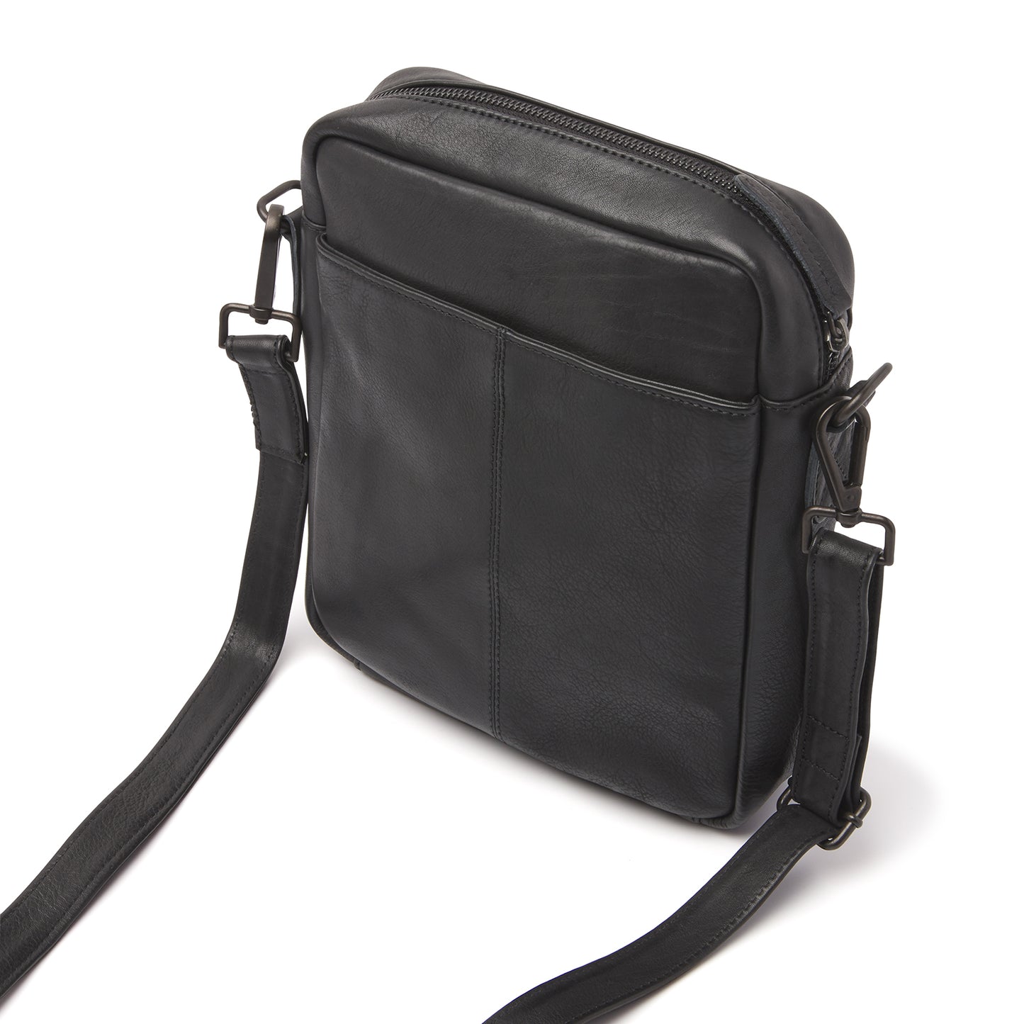 dR Amsterdam Schultertasche TAMPA Black 933575 | Echtes Leder