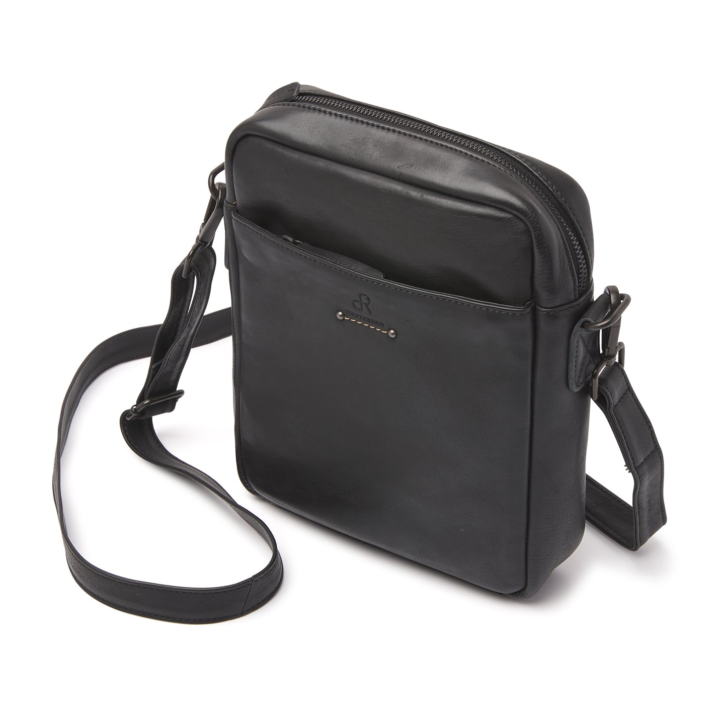 dR Amsterdam Schultertasche TAMPA Black 933575 | Echtes Leder