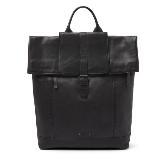 dR Amsterdam Rucksack TAMPA Black 933576 | Echtes Leder