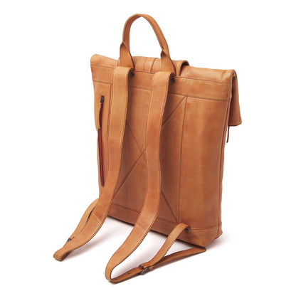 dR Amsterdam Rucksack TAMPA Camel 933576 | Echtes Leder