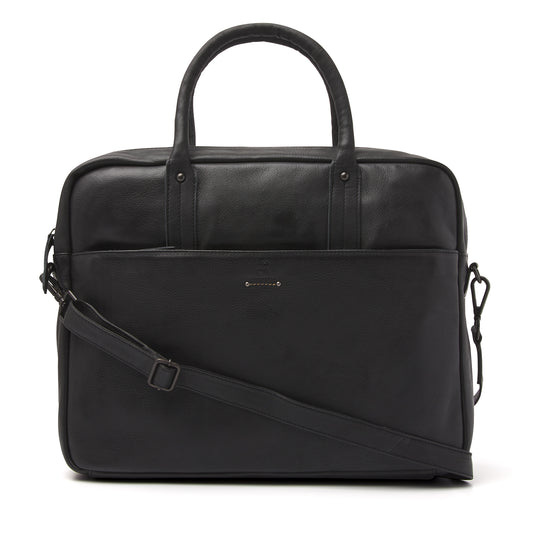 dR Amsterdam Aktentasche TAMPA Black 933577 | Echtes Leder
