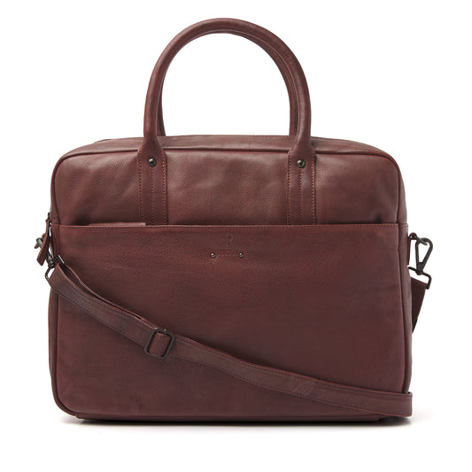 dR Amsterdam Aktentasche TAMPA Brown 933577 | Echtes Leder