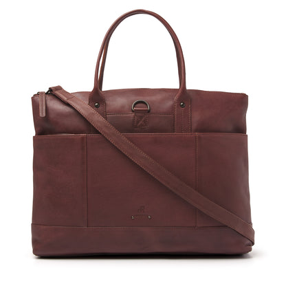 dR Amsterdam Aktentasche TAMPA Brown 933579 | Echtes Leder