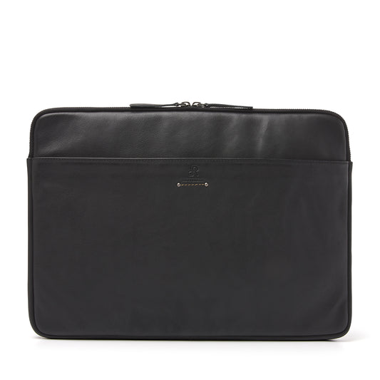 dR Amsterdam Laptop Sleeve TAMPA Black 933580 | Echtes Leder