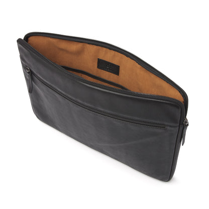 dR Amsterdam Laptop Sleeve TAMPA Black 933580 | Echtes Leder